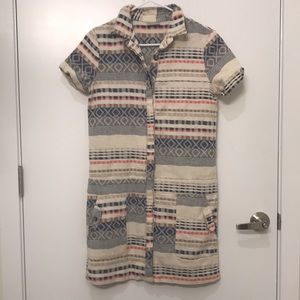EUC Anthropologie The Odells Woven Button Down Sheath Dress (S)